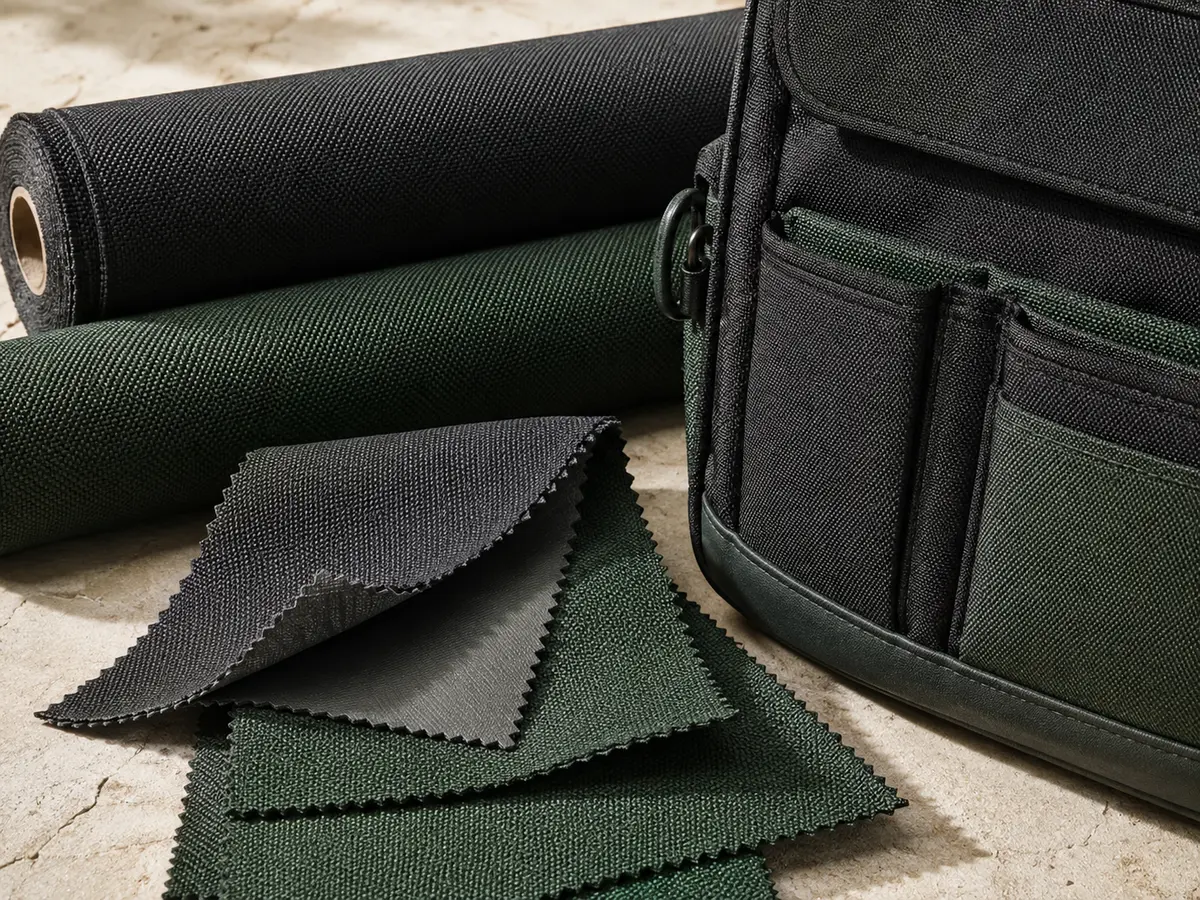 Oxford material texture and a finished bag application