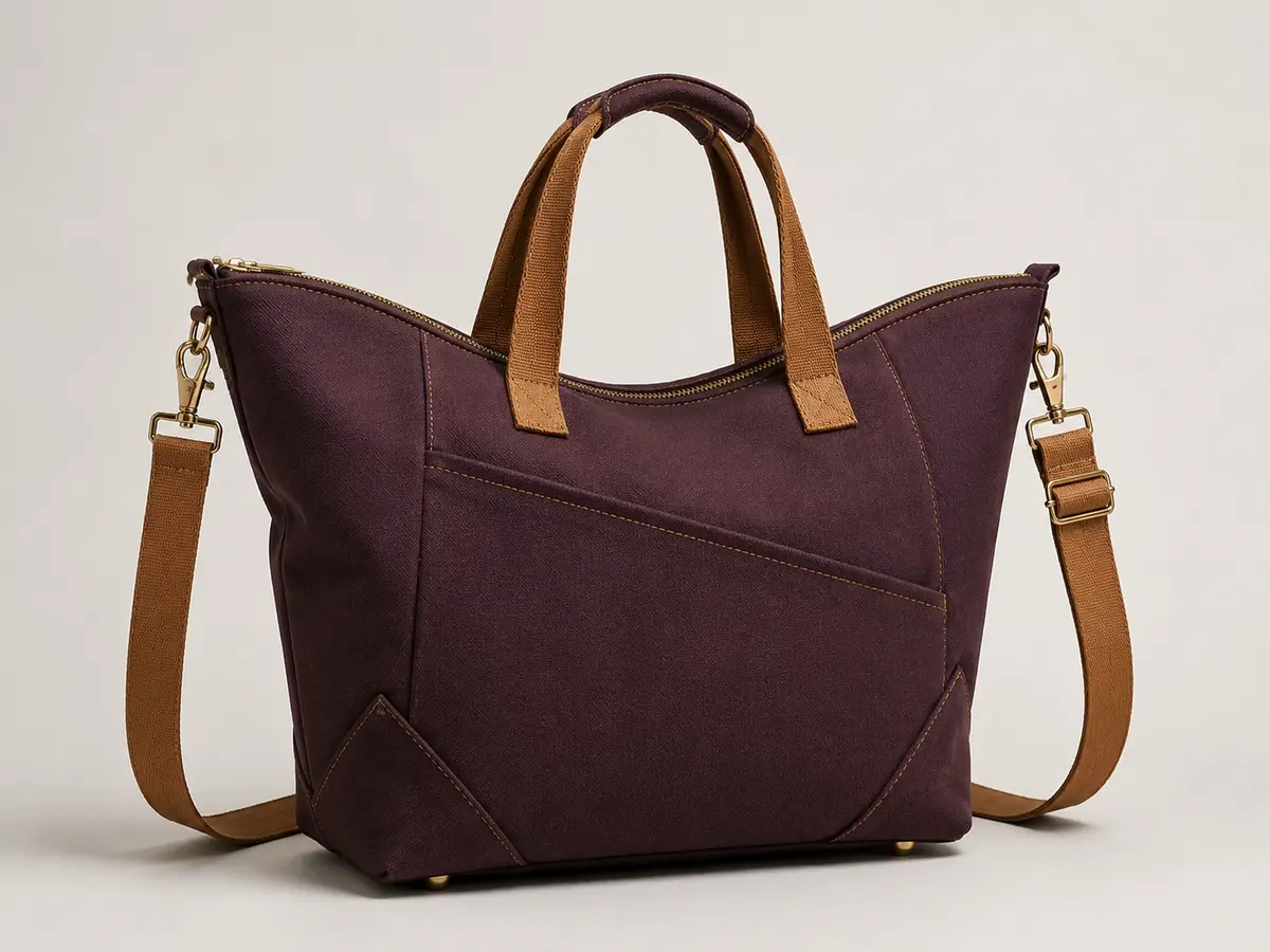 Zip-Top Shopper custom canvas tote reference style