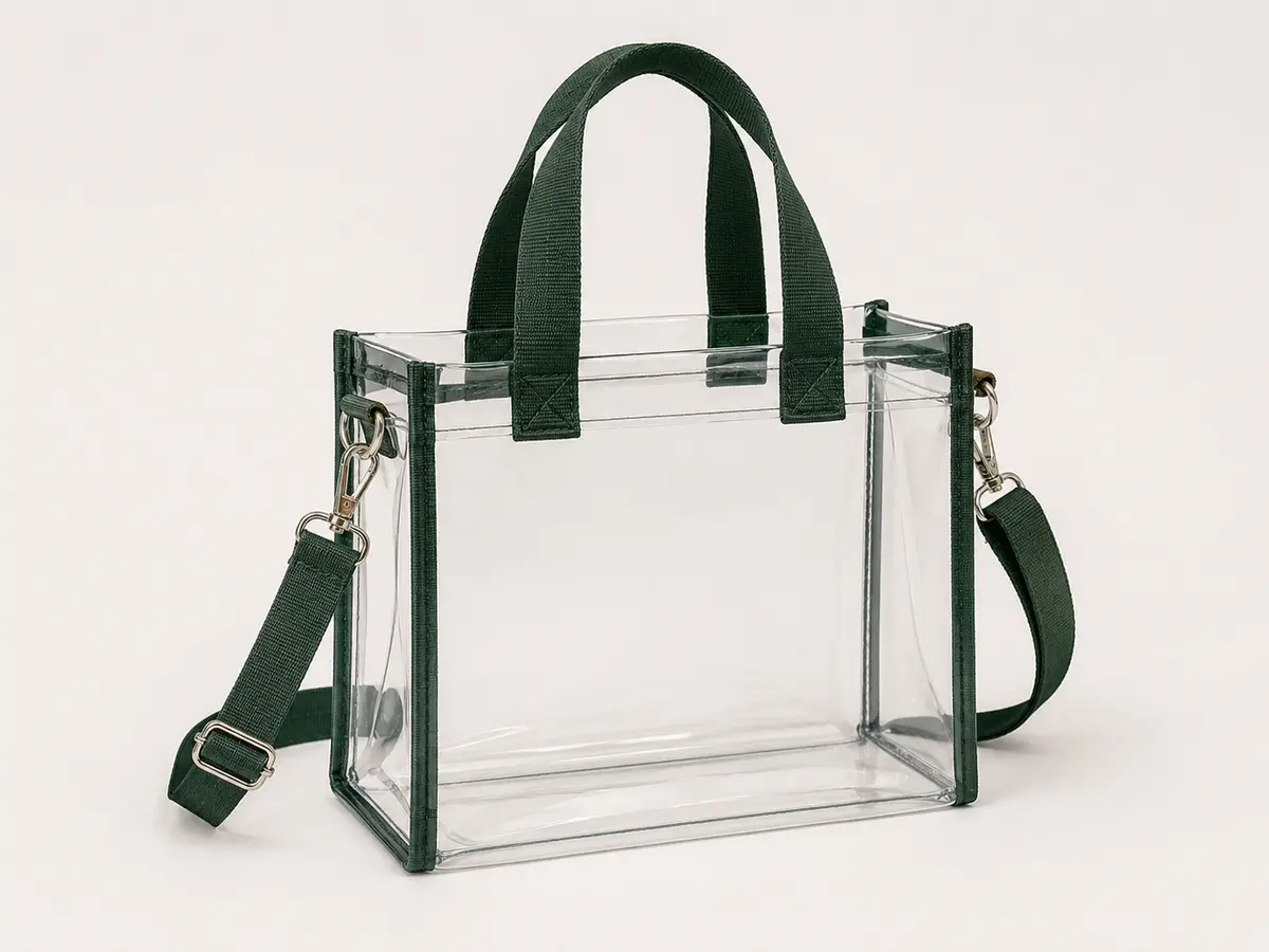 Clear Stadium Tote custom pvc jelly tote reference style