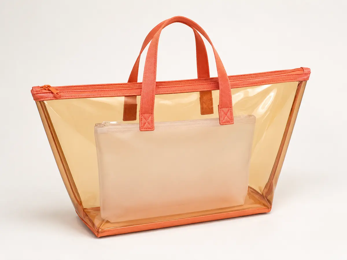 Zip-Top Beach Tote custom pvc jelly tote reference style