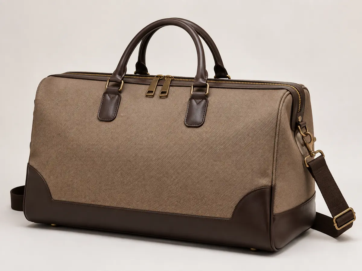 Structured Weekender custom travel bag reference style