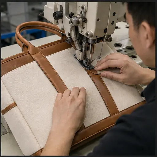 Sample development for custom canvas tote production