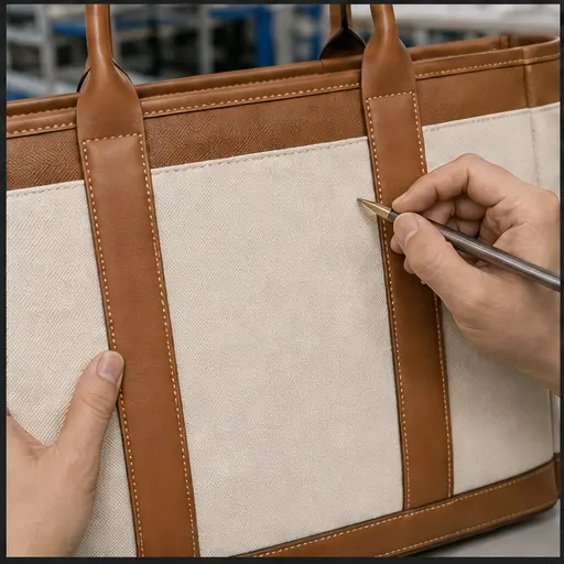 Brand customization for custom canvas tote production