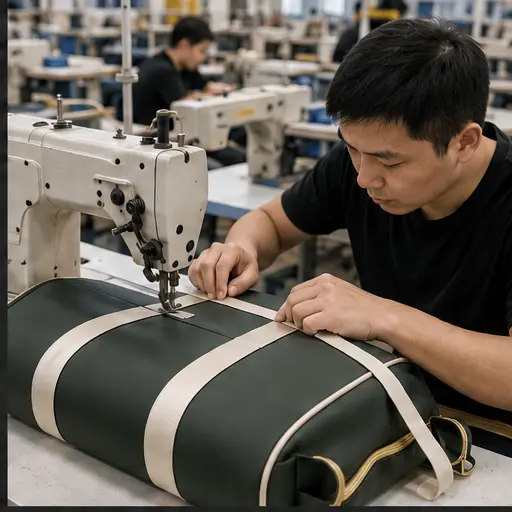 Sample development for custom travel bag production