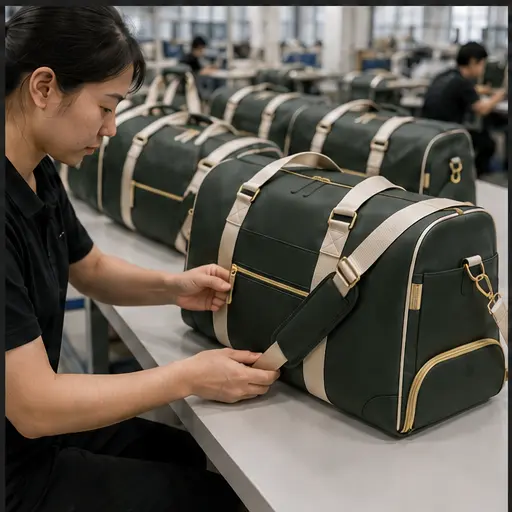 Bulk production & QC for custom travel bag production
