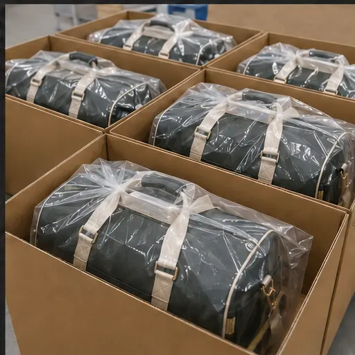 Packing & export support for custom travel bag production